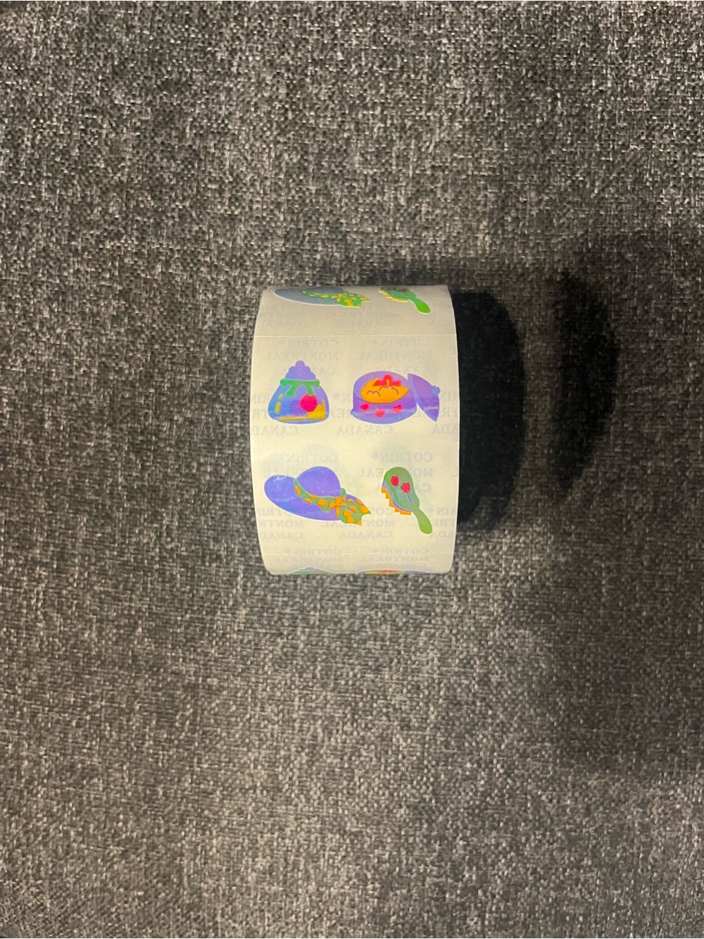 Purple Floral Hat Sticker Roll - Home Design Stickers